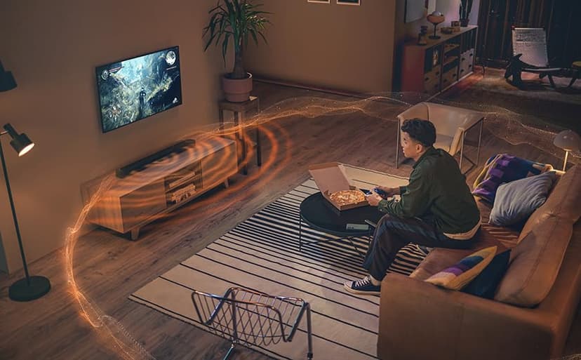 JBL Bar 300 MK2, Barre de Son Bluetooth Tout-en-Un 5.0 canaux pour TV avec Son Surround Dolby Atmos, HDMI eARC, Wi-FI, vidéo 4K, PureVoice 2.0 et MultiBeam 3.0, Noir - 4