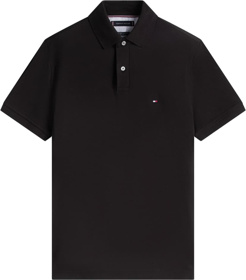 Tommy Hilfiger Men’s Short Sleeve 1985 Regular Fit Polo Shirt, Black (Black), XS - 5