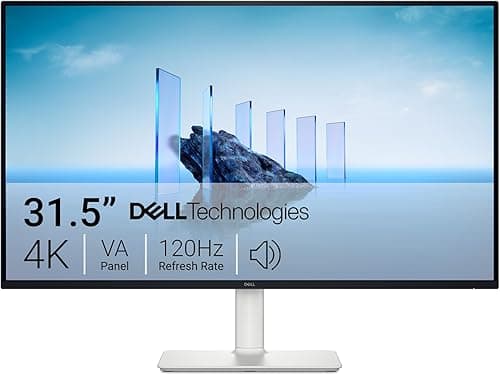 Dell 32 Plus Écran PC - S3225QS, 4K UHD (3840x2160), 120Hz, VA, 4ms, AMD FreeSync Premium, 95% DCI-P3, HDR10, Réglage en Hauteur, Haut-parleurs intégrés, DisplayPort, 2 HDMI, Garantie 3 Ans