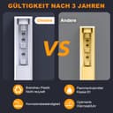 Chesbung Lot de 6 profilés LED en aluminium 1 m en forme de U pour bandes LED jusqu'à 12 mm avec couvercles en blanc laiteux, embouts et matériel de montage - 5