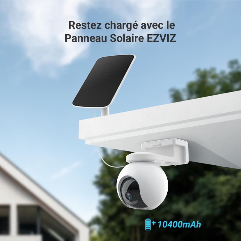 EZVIZ 2K Camera Surveillance WiFi Extérieure sans Fil sur Batterie 10400mAh avec Suivi Auto, Détection de Personne, Vision Nocturne en Couleur, Audio Bidirectionnel, Défense Active, Type C, CB8 - 7