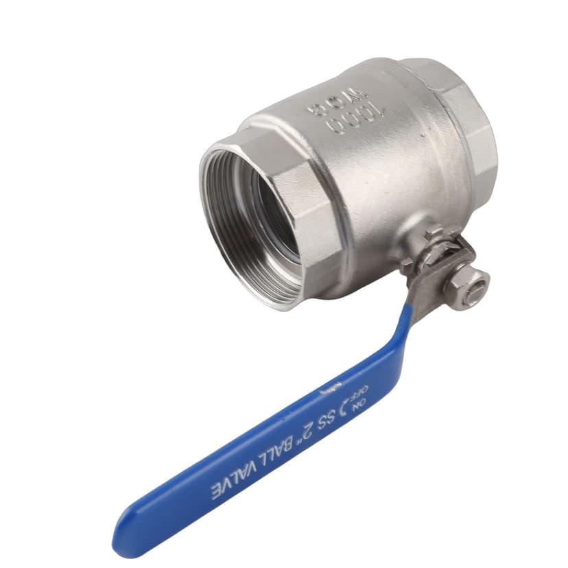 304 Stainless Steel Ball Valve 2 Inch Two Piece Female Thread Ball Valve Full Bore Lever Handle DN50 1000 WOG Suitable for Water, Oil and Non-flammable Gas - 6
