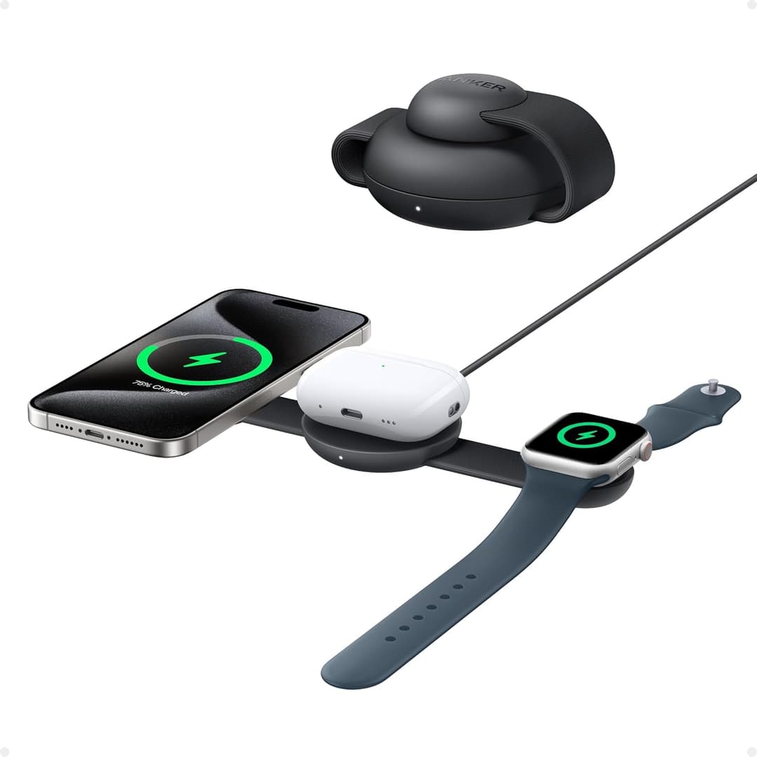 Anker MagSafe Compatible 3-in-1 Wireless Charging Station…