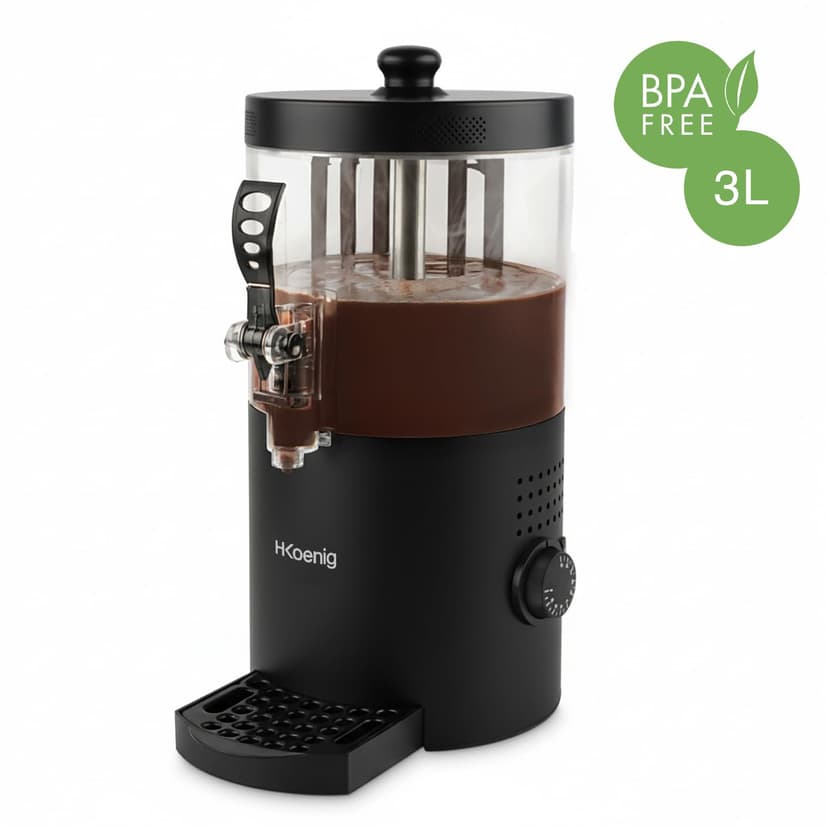 H.Koenig SHK802 Hot Beverage Machine, Stainless Steel, Black - 6