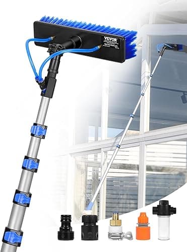 VEVOR 9m Cleaning Pole with Extendable Handle, 180° Rotat…