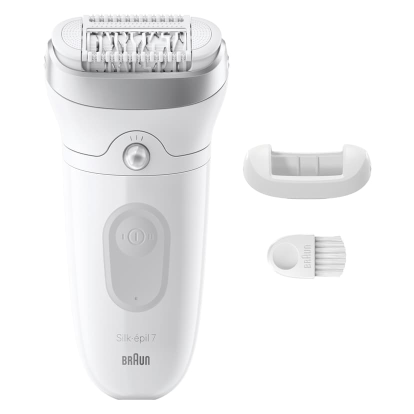 Braun Silk-épil 7 Epilator for Easy Hair Removal, Long-Lasting Smooth Skin, 7-011, White/Silver - 7