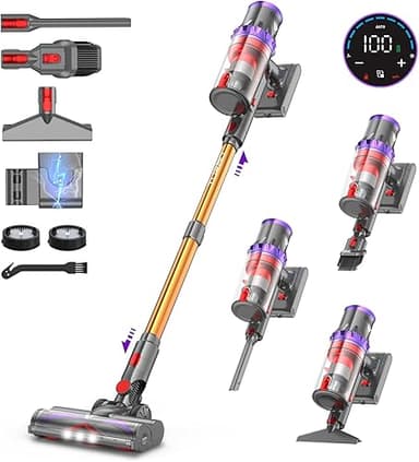coovy SU7 Aspirateur Balai sans Fil 580W/55Kpa/75Mins, As…