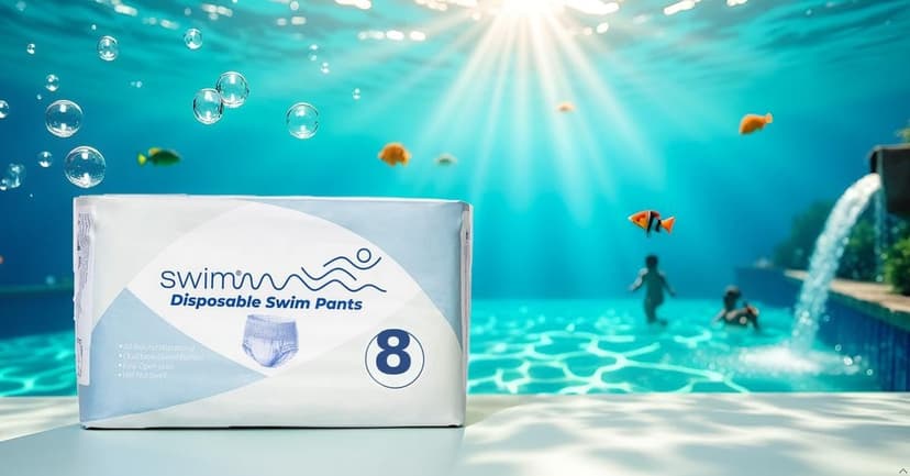 SWIMMM – Disposable Swim Nappies for Kids – Size 8 (28–42 kg / 62–93 lbs) – Pack of 30 – Discreet & Skin-Friendly – Protection for Faecal Incontinence – Safe Swimming in Water - 5