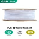 eSUN PLA+ Filament 1.75mm, Enhanced Toughness 3D Printer Filament PLA Plus, Dimensional Accuracy +/- 0.03mm, 1KG Spool (2.2 LBS) 3D Printing Filament for 3D Printers, Cold White - 2