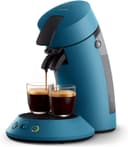 PHILIPS Senseo Original Plus CSA210/00 Coffee Pod Machine (Coffee Strength Choice, Coffee Boost Technology, Recycled Plastic), Blue Pavone - 1