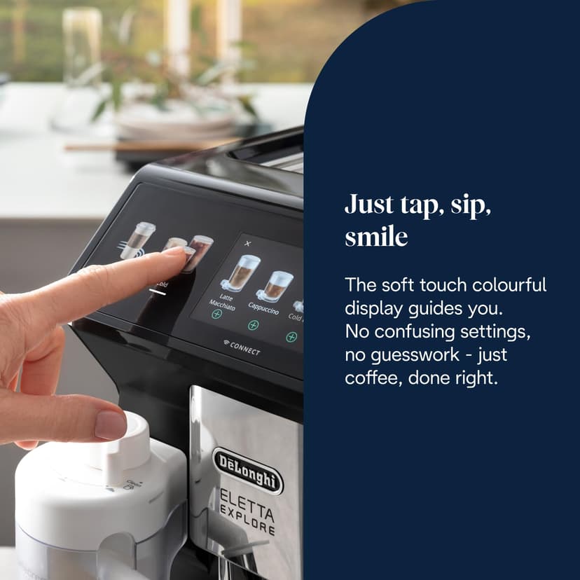 De'Longhi Eletta Explore Cold Brew ECAM452.67.G, Barista Coffee Machine with LatteCrema Hot and Cool, Espresso Machine, Automatic Coffee Bean Machine, Cold Extraction, Coffee Pot Included, Dark Grey - 6