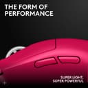 Logitech G PRO X SUPERLIGHT 2 wireless gaming mouse, 60 g pro-grade mouse with 5 programmable buttons, 44k DPI sensor, 8 kHz report rate, USB-C charging for PC/Mac - Pink - 2