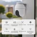 EZVIZ 2.5K Wifi Security Camera Outdoor Wired, No Monthly Fee, PTZ 360°, 512GB Supports, Starlight Color Night Vision, Human/Vehicle Detection, Auto-Track, CCTV Camera System, Alexa/Google (C8c 4MP) - 2