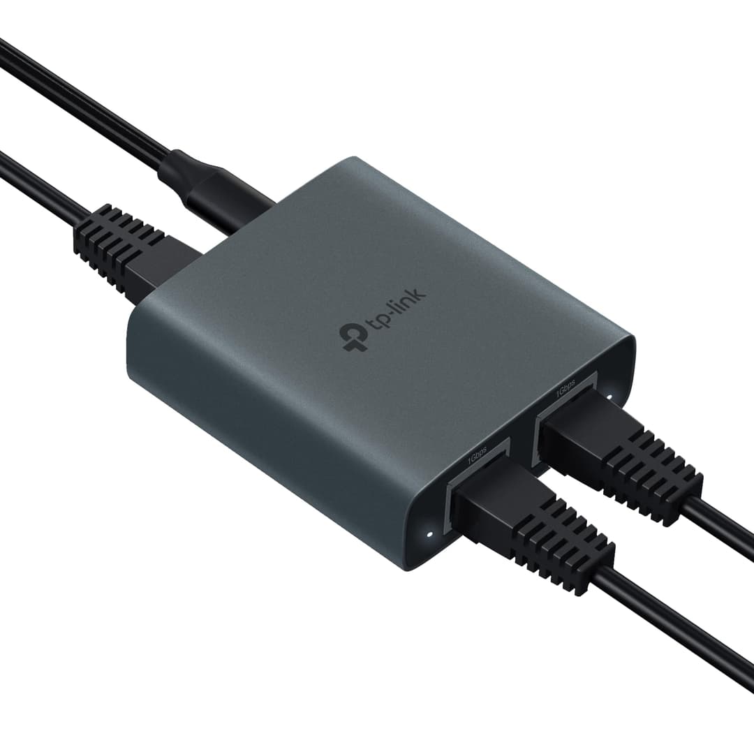 TP-Link EH210 Gigabit Ethernet Splitter 1000Mbps Gigabit Speed 1 to 2 Compatible with Cat 8/7/6/5/5 Ethernet Cables, Aluminium Alloy Casing, Plug & Play