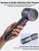 Asciugacapelli Ionico 1600W Phon Capelli Professionale 500 Milioni Ioni Negativi 50 dB 12 Modalità 4 Temperature 3 Velocità del Vento 160000 RPM Motore Senza Spazzole 2 Accessori Magnetici - 7