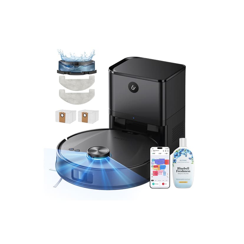 Ultenic T20 Pro Self Emptying Robot Vacuum Cleaner with Mop 8000Pa, 180 Mins Runtime, LiDAR Navigation, Up to 10 Weeks of Hands Free Cleaning Robot Vacuum for Pet Hair, Carpet, All Floors - 1
