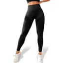 Anti-Cellulite Leggings, Sports Leggings Butt Push Up for Women, Leggings Women's Opaque Compression Sports Trousers, High Waist Yoga Pilates, black, M - 2