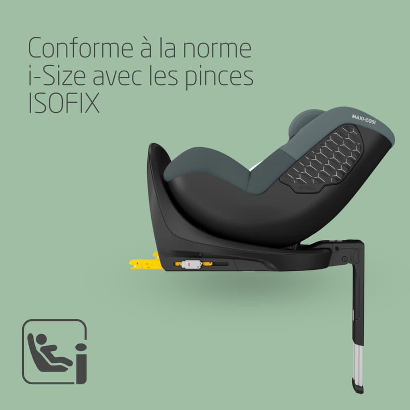 Maxi-COSI Mica 360 S, 360 Car Seat, 3 Months - 4 Years (61-105cm), Baby Car Seat, FlexiSpin Rotation, 5 Recline Positions, G-Cell Protection, Easy-in Harness Hooks, Tonal Graphite - 6