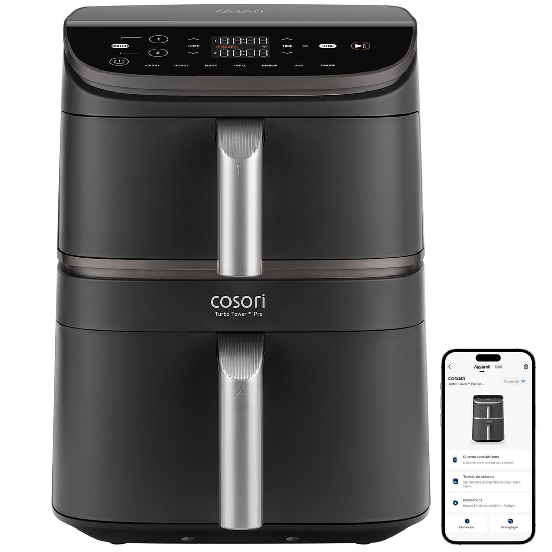 COSORI Air Fryer 10.8L Turbo Tower Pro,Friteuse sans huil…