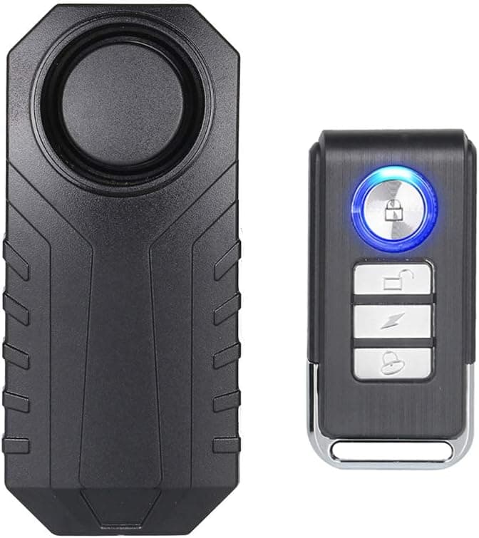 Mengshen Bicycle Alarm, Wireless Anti-Theft Burglar Security Alarm for Bike Motorcycle Car Mobility Scooter Vehicles Door Window, 113db Super Loud and Waterproof (Remote Control Included) - 1
