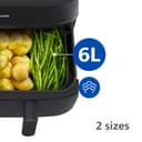 Philips Airfryer Series 5000 - Air Fryer with Double Basket and Steam Cooking, 9L, RapidAir, 19 Cooking Modes, Up to 90% Less Fat, AirSteam, Steam Cleaning, HomeID (NA550/00) - 5