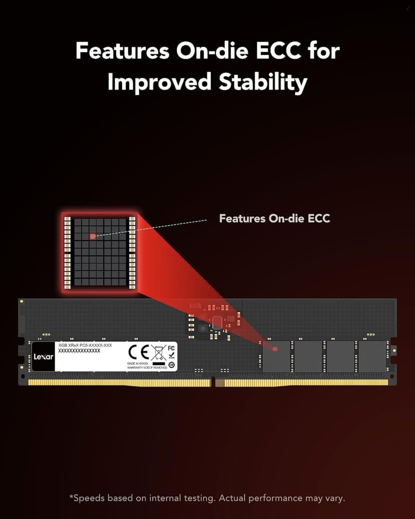 Barrette+m%C3%A9moire+32GB+DIMM+DDR5+Lexar+5600MHz+%28Black%29 - 6