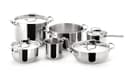 Lagostina Sfiziosa Batterie de Cuisine en Acier Inox 18/10, Casseroles Induction, Gaz et Four, 10 Pièces, Fond Lagoseal Plus, Set avec 3 Faitouts, 1 Marmite, 1 Casserole, 1 Pot à Lait, 4 Couvercles - 1