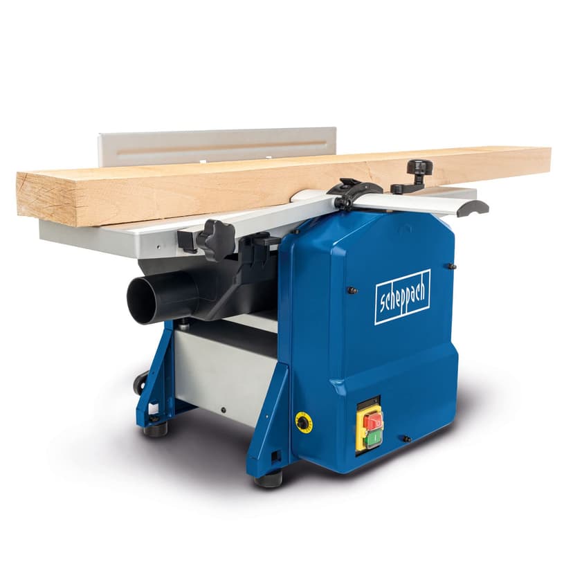 Scheppach Raboteuse & Dégauchisseuse compacte HMS850 | Puissance 1250W | 2 fers en acier rapide | Largeur de rabotage 204mm | Hauteur de passage 120mm | Régime de l'arbre 8500-1min - 1