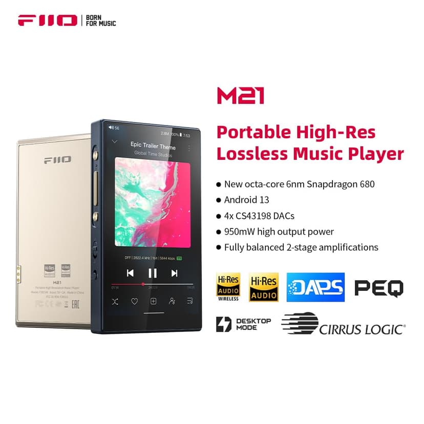 FiiO M21 Digital Audio Player (Blue) - 2