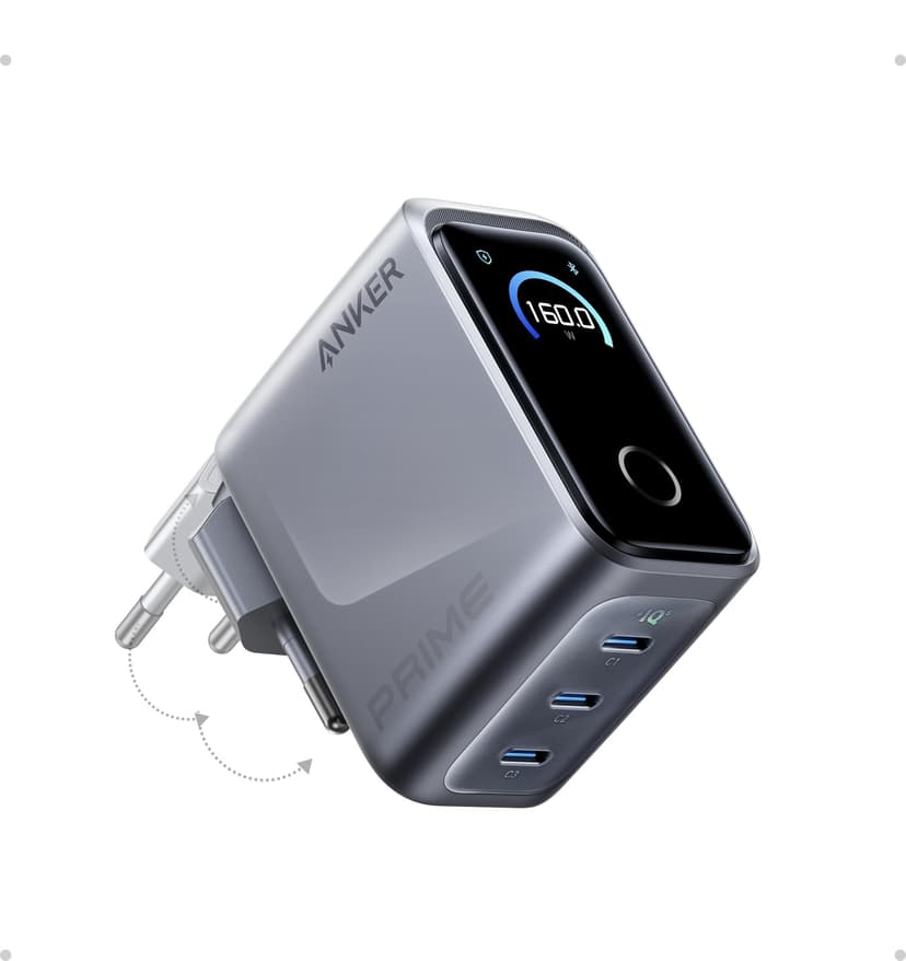 Anker Prime 160W USB C Ladegerät, kompakter GaN USB-C Lad… - 1