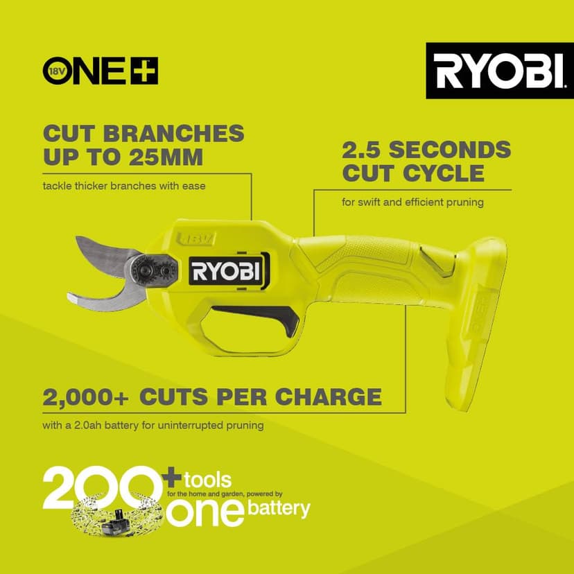 Ryobi RY18SCA-0 18V ONE+ Cordless Secateurs (Bare Tool) - 3