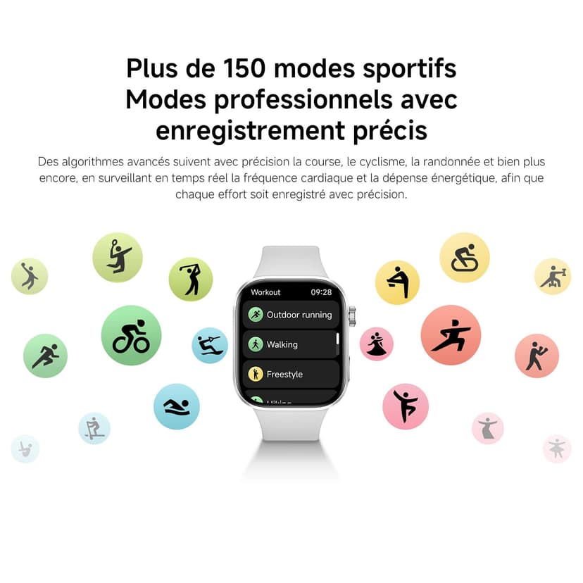 XIAOMI Redmi Watch 6 NFC, Montre Connectée Homme Femme, AMOLED 2.07'', Suivi du Sport et Fitness, 150+ Modes de Sport, jusqu'à 24 Jours d'autonomie, 5ATM, Montre GPS, Android™ & iOS, Noir - 5