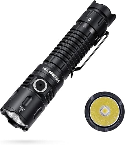 Wurkkos TD04 Torches LED Super Bright Rechargeable, 7 Light Modes, 3000 Lumen USB-C Rechargeable Torch for Dog Walking, Camping, Emergency