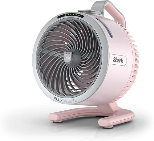 Shark FlexBreeze HydroGo, Powerful Portable Fan with Misting, Cooling Indoor and Outdoor, Silent and Durable, Cordless, Compact and Lightweight, Air Flow Up to 20 Meters, Quartz FA050EUPK
