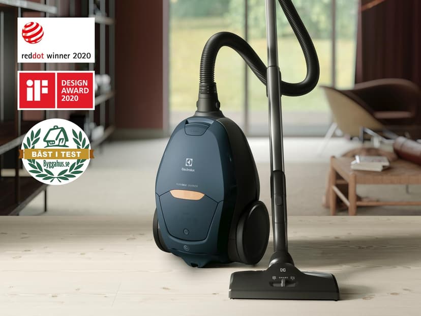Electrolux Pure D8, Commandes à Distance, Aspirateur Traineau avec Sac, Ultra Silencieux, 57dB, Puissance Automatique Intelligente, Poignée avec Commandes et Affichage LED, PD82-8DB, Bleu Denim - 2