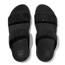 Fitflop Women's Lulu Glitter Slides, Summer Sandal - Lightweight & Comfortable with Natural Arch Support - Black Glitter - 6 UK - 5