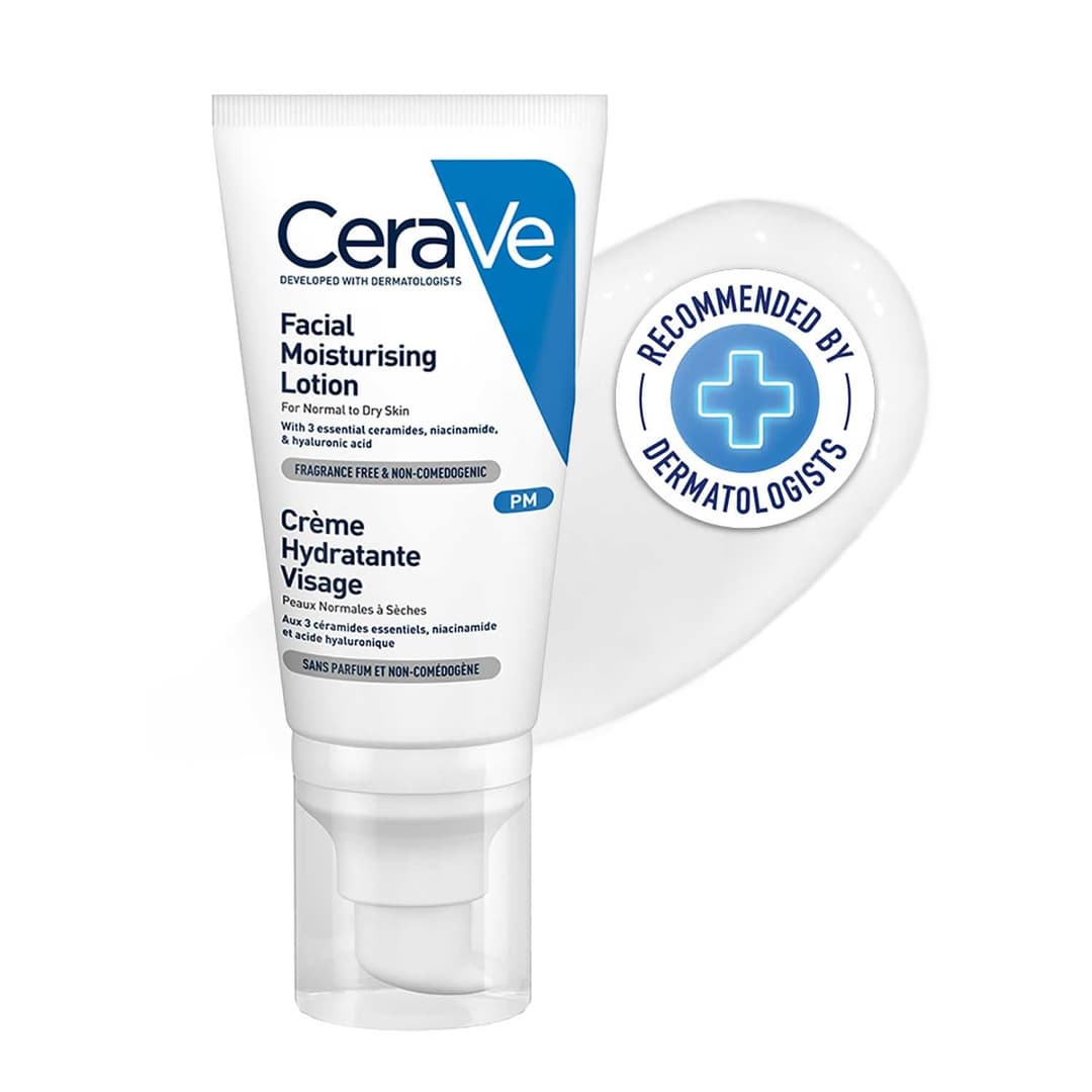 CeraVe PM Facial Moisturising Lotion, face moisturiser fo…