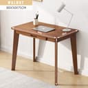 IOTXY Wooden Small Desk with Drawers - Home Office Computer Desk, Walnut, 80 cm - 3