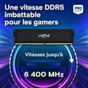 Crucial Pro DDR5 RAM 32GB Kit (2x16GB) 6000MHz CL36, Overclocking Gaming, Intel XMP 3.0 / AMD EXPO, Computer Memory (PC), Black - CP2K16G60C36U5B - 2