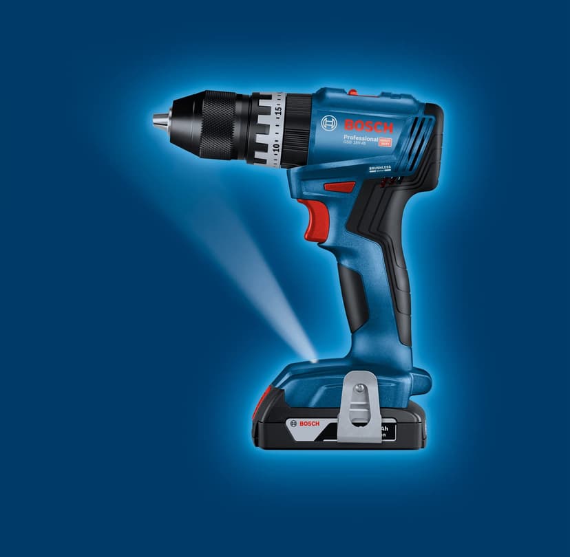 Bosch Professional GSB 18V-45 18V System Cordless Hammer Drill (Speed 1,900 min-¹, Includes 2X 2.0Ah Battery, GAL 18V-20, L-BOXX) - 4