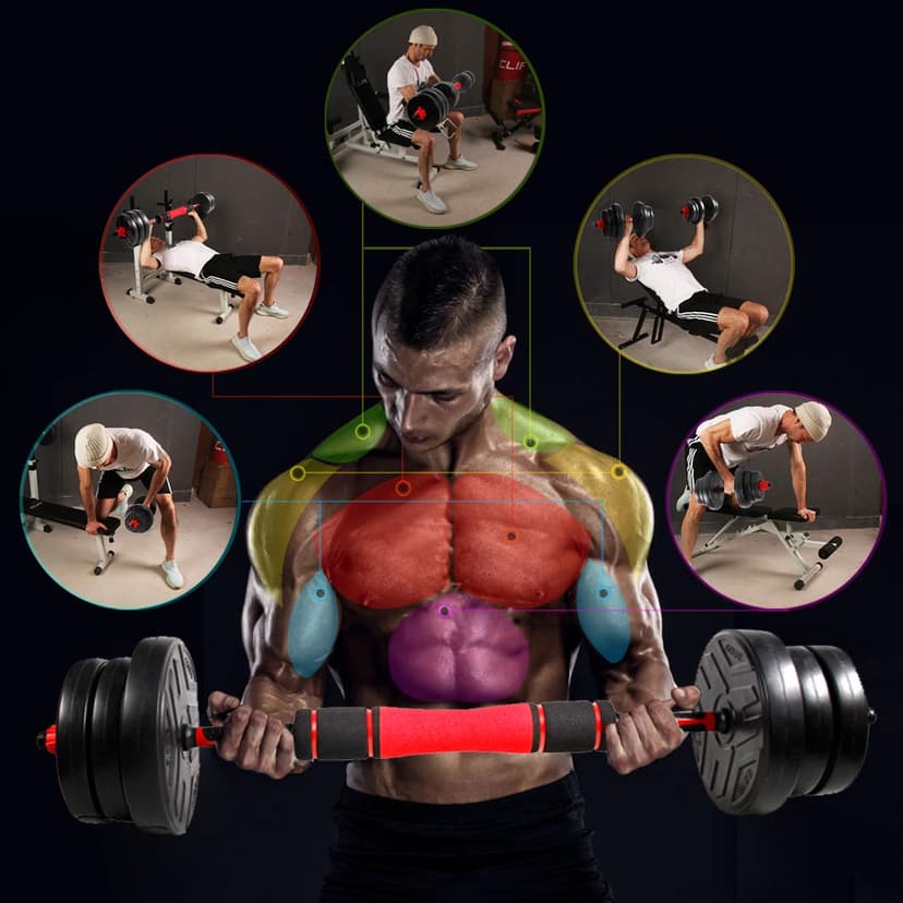 CCLIFE Haltère réglable, Haltères Musculation 20/25/30/40KG pour Adaptés au Fitness à Domicile et à la Musculation-ZERRO - 5
