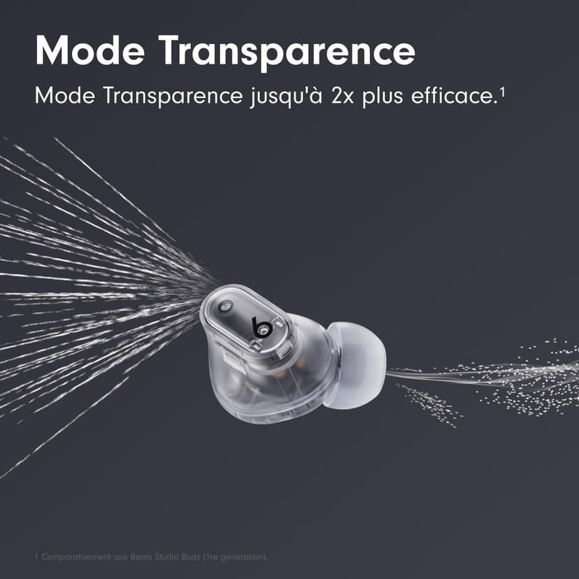 Beats Studio Buds + | Écouteurs Totalement sans Fil avec réduction du Bruit, Compatibilité améliorée avec Apple et Android, Micro intégré, Écouteurs Bluetooth Audio Spatial – Transparent - 3