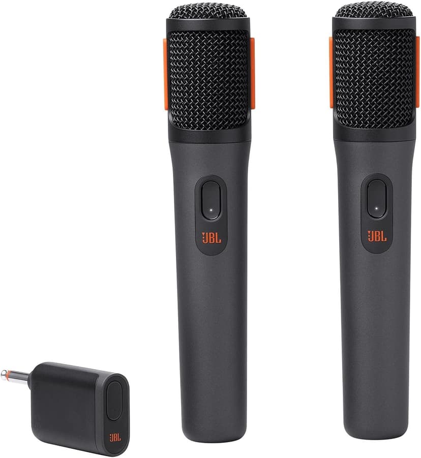 JBL Partybox Digital Wireless Microphones for JBL Partybox Speakers with Wireless Dongle, Stable 2.4 GHz Connection, 20 Hours Playtime, in Black - 1