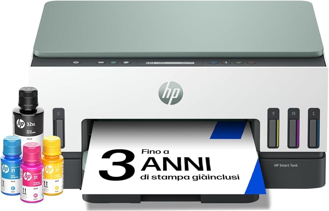 HP Smart Tank 7007 All in One Printer | Perfect for Home | Colour | Wireless | Print, Scan, Copy | Includes up to 3 Years of Ink | Refillable | 2-Sided Printing | Easy Setup | Reliable Wi-Fi