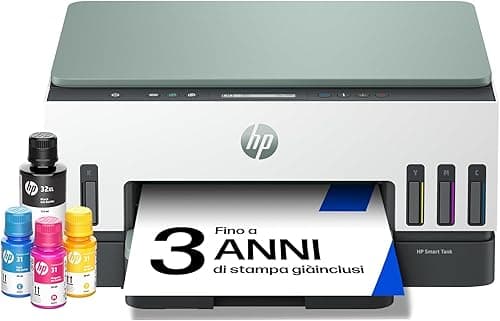 HP Smart Tank 7007 All in One Printer | Perfect for Home | Colour | Wireless | Print, Scan, Copy | Includes up to 3 Years of Ink | Refillable | 2-Sided Printing | Easy Setup | Reliable Wi-Fi