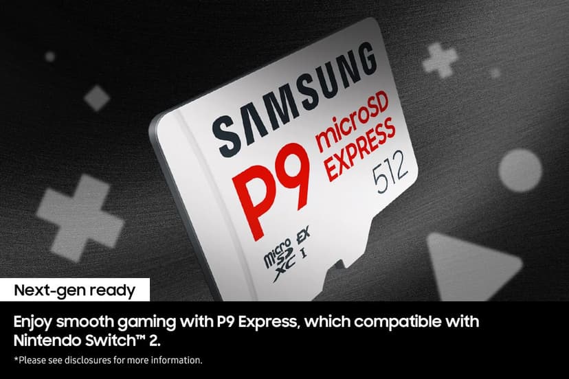 Samsung P9 Express microSD 512 GB, High-Speed Gaming Memory Card for Nintendo Switch 2, 800 MB/s Read, For 4K UHD Video, Consoles and Cameras, MB-MK512T/WW - 4