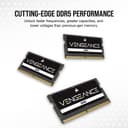 CORSAIR Vengeance SODIMM DDR5 RAM 32GB (1x32GB) 4800MHz CL40-40-40-77 1.1V Intel AMD Laptop Notebook Memory - Black (CMSX32GX5M1A4800C40) - 3