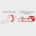 Scheppach Tronçonneuse Electrique CSE2600 | 2400W | Chaîne et Guide Procut 45,5cm | Lubrification automatique de la chaîne | Frein de chaîne intégré | Etui du guide inclus | Légère et Compacte - 7