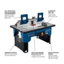 Bosch RA1141 26 in. x 16-1/2 in. Laminated MDF Top Portable Jobsite Router Table with 2-1/2 in. Vacuum Hose Port - 2