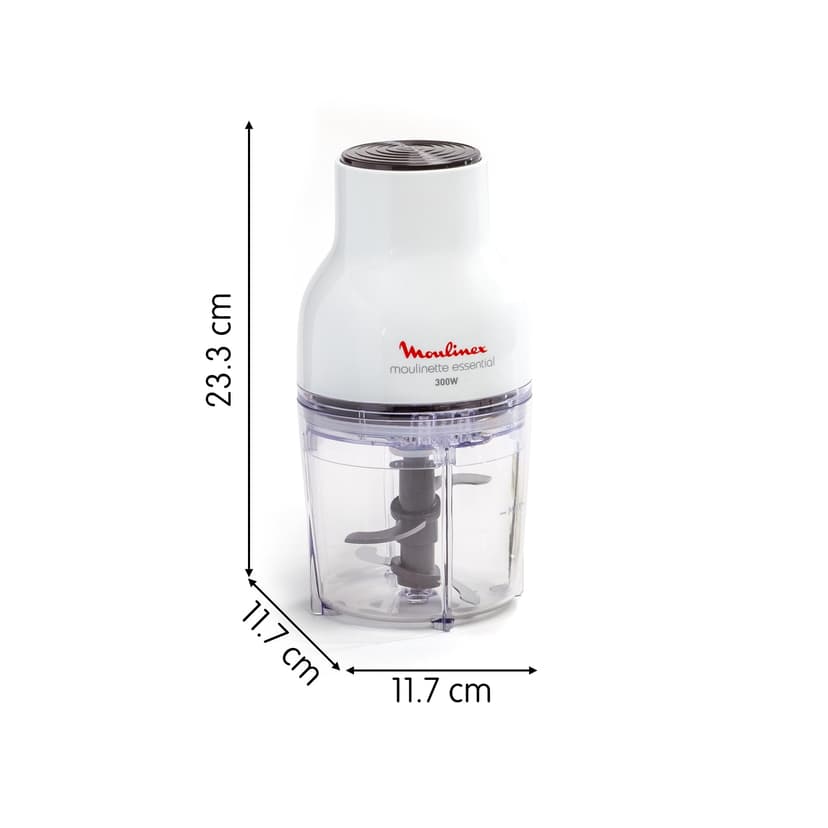 Moulinex Moulinette Essential DJ5201 3-in-1 Chopper, Mixing and Slicing, Pressure Lid System 300 W, Capacity 0.4 L - 8